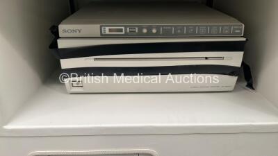 Siemens Siremobil Compact L C-Arm *Mfd - 2010* with Dual Flat Screen Image Intensifer, Sony UP-990AD Hybrid Graphic Printer (Untested, Damaged Casing), Footswitch, Exposure Trigger and Key (Powers Up and Exposure Taken) *30105* **IR284** - 4