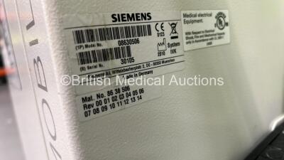 Siemens Siremobil Compact L C-Arm *Mfd - 2010* with Dual Flat Screen Image Intensifer, Sony UP-990AD Hybrid Graphic Printer (Untested, Damaged Casing), Footswitch, Exposure Trigger and Key (Powers Up and Exposure Taken) *30105* **IR284** - 10