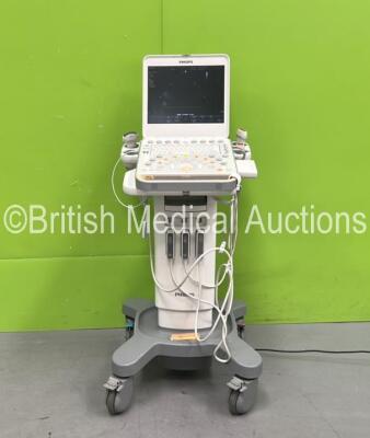 Philips CX50 Portable Diagnostic Ultrasound System *Mfd - 2016* Model Version - 4.0.2 Hardware Revision - C.0 with 3 x Transducers / Probes (1 x L12-3, 1 x S5-1 and 1 x C5-1) and Power Supply on Trolley (Powers Up) *SG81600030* **IR305**