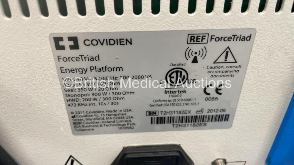 Covidien ForceTriad Electrosurgical / Diathermy Unit Software Version 4 ...