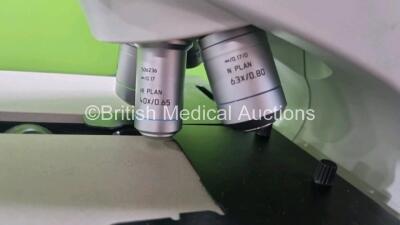 Leica DMD 108 Benchtop Microscope with Power Supply Including 1 x Leica N Plan 63x/0.80 Optic, 1 x Leica HI Plan 40x/0.65 Optic, 1 x Leica HI Plan 10x/0.25 Optic and 1 x Leica HI Plan 4x/0.10 Optic - 3