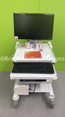 Mobile Workstation with Monitor PC (HDD REMOVED), Printer and Accessories ***IR293***