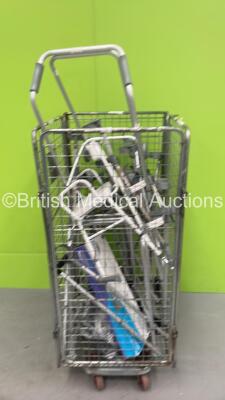 Cage Including Crutches, Zimmer Frames and Chair (Cage Not Included)