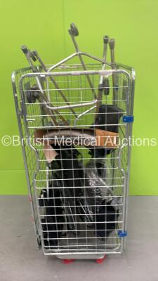 Cage Including Wheelchair, Crutches and Zimmer Frame (Cage Not Included)