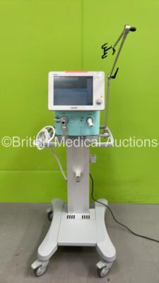 Aeonmed VG70 Ventilator *Mfd - 2020* Running Hours 0h 53m on Stand with Hoses (Powers Up with Alarm)