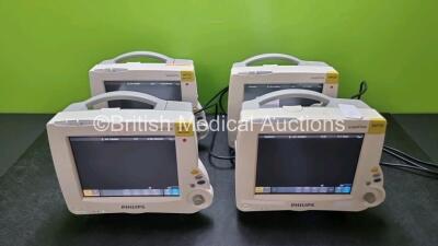 4 x Philips IntelliVue MP30 Patient Monitors (All Power Up)