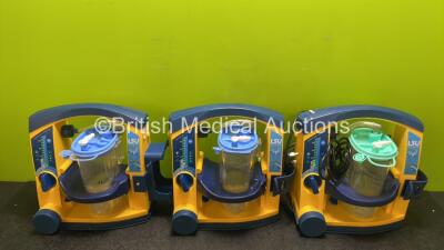 3 x LSU Laerdal Suction Units with 3 x Cups and 3 x Batteries (All Power Up)