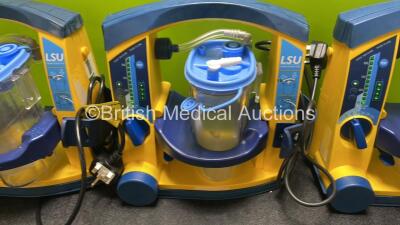 3 x LSU Laerdal Suction Units with 3 x Cups and 3 x Batteries (All Power Up) - 3