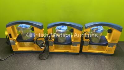 3 x LSU Laerdal Suction Units with 3 x Cups and 3 x Batteries (All Power Up) - 5