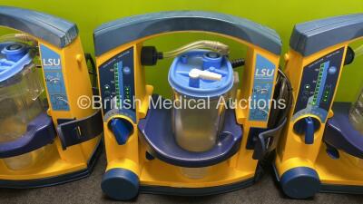 3 x LSU Laerdal Suction Units with 3 x Cups and 3 x Batteries (All Power Up) - 3