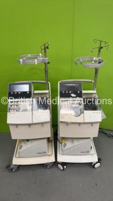 2 x Haemonetics Cell Saver 5 Autotransfusion System with 2 x Haemonetics Harmony Suction Units (Both Power Up - 1 x with Error)