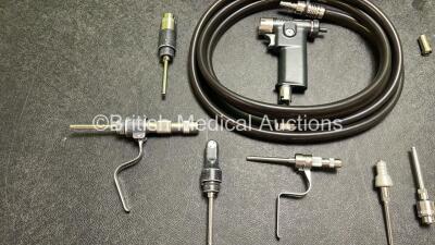 Job Lot Including 1 x Hall Mini-Driver Air Handpiece with Hose and Various Drill Attachments - 4