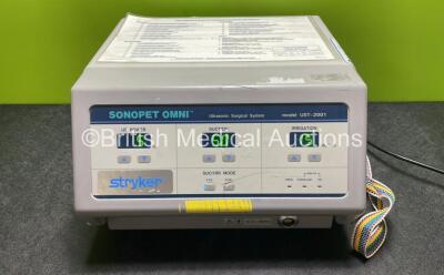 Stryker Model UST-2001 Ultrasonic Surgical System (Powers Up with Damaged Casing and Missing Screws - See Photos)