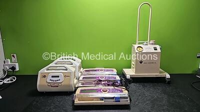 Mixed Lot Including 1 x Electric High Suction Unit on Wheel (Powers Up, Crack Dial Cap - See Photo), 3 x Graseby Omnifuse PCA Pumps and 3 x Talley Quattro Plus Mattress Pumps