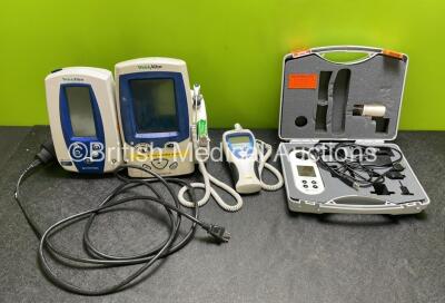 Job Lot Including 1 x Welch Allyn Spot Vital Signs Monitor (Powers Up) 1 x Welch Allyn Spot Vital Signs LXi Monitor with Power Supply (Untested Due to Foreign Plug on Power Supply) 1 x Welch Allyn SureTemp Plus Thermometer and 1 x Carefusion Micro I Spiro