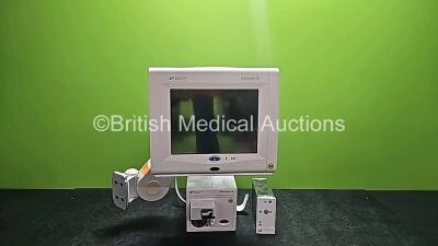 Spacelabs Healthcare Ultraview SL 91369 Monitor with 1 x Monitor on GCX Mount, 1 x Spacelabs Healthcare 92518 Module and 1 x Spacelabs Ultraview SL 91518 Multigas Analyzer (Untested Due To No Power Supply) *SN 1369-007399 / 1518-002348 / 2518-003952*