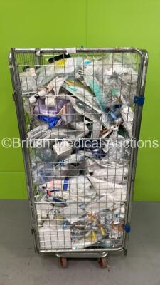 Cage of Mixed Consumables Including Ambu SOUR Pediatric Resuscitators, Triangular Bandages and Burns Dressings (Cage Not Included - Out of Date)