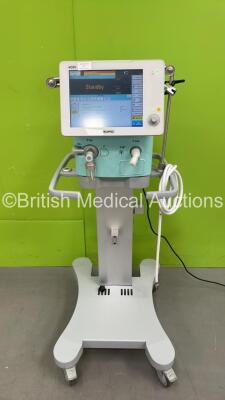 Aeonmed VG70 Ventilator *Mfd - 2020* Running Hours 0h 21m on Stand with Hoses (Powers Up with Alarm)