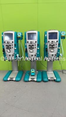 3 x Gambro Prismaflex Dialysis Machine - Running Hours 21510 / 18337 / 23478 with 3 x Barkey Autocontrol Units (All Power Up)