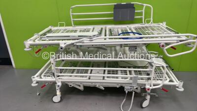 2 x Linet Pegasus Egerton Electric Hospital Beds with 1 x Controller (1 x Powers Up, 1 x No Power) *CH*