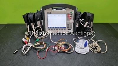 GS Corpuls3 Slim Defibrillator Ref : 04301 (Powers Up) with Corpuls Patient Box Ref : 04200 (Powers Up) with Pacer, Oximetry, ECG-D, ECG-M, CO2, CPR, NIBP and Printer Options, 4 and 6 Lead ECG Leads, SPO2 Finger Sensor, Hose, Paddle Lead, CO2 Cable, 3 x B