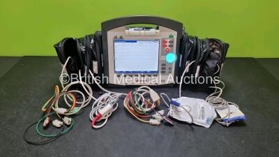 GS Corpuls3 Slim Defibrillator Ref : 04301 (Powers Up) with Corpuls Patient Box Ref : 04200 (Powers Up) with Pacer, Oximetry, ECG-D, ECG-M, CO2, CPR, NIBP and Printer Options, 4 and 6 Lead ECG Leads, SPO2 Finger Sensor, Hose, Paddle Lead, CO2 Cable, 3 x B