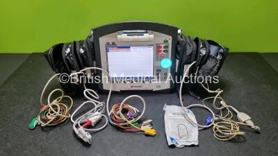 GS Corpuls3 Slim Defibrillator Ref : 04301 (Powers Up) with Corpuls Patient Box Ref : 04200 (Powers Up) with Pacer, Oximetry, ECG-D, ECG-M, CO2, CPR, NIBP and Printer Options, 4 and 6 Lead ECG Leads, SPO2 Finger Sensor, Hose, Paddle Lead, CO2 Cable, 3 x B