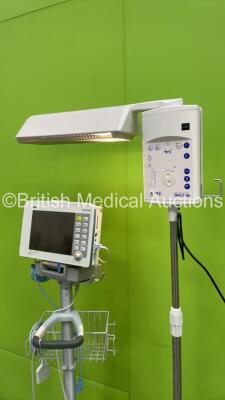 1 x Fisher and Paykel Therapy Lamp on Stand (Powers Up with Good Bulb) and 1 x Drager Infinity Delta Patient Monitor on Stand (Powers Up) *S/N 120727000873* - 8