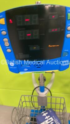 1 x Welch Allyn SPOT Vital Signs Monitor on Stand and 2 x GE Carescape V100 Vital Signs Monitors on Stands (Both Power Up) *S/N SDT10500538SA / SDT08330071SP* - 3