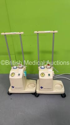 2x Therapy Equipment Ltd Suction Pumps (Both Power Up) *S/N 130614 / 130613*