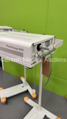 4 x Drager Photo-Therapy 4000 Therapy Lamps on Stands (All Power Up) *S/N ARUL-0035 / ARUL-0033 / ARUL-0034 / ARUL0031* - 6