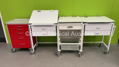 3 x Mobile Drugs Trolleys and 1 x Crash Tolley