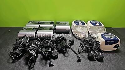 Job Lot Including 3 x ResMed AutoSet Spirit II CPAP Units (All Power Up) with 2 x Humidifiers, 3 x ResMed Autoset S9 CPAP Units with 4 x Power Supplies and 1 x H5i Humidifier