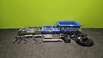 Job Lot Including 1 x Stryker 5400-99 Core Universal Driver Handpiece, 1 x Stryker 5400-37 Core Recip Saw Handpiece, 2 x Stryker 5100-9 Hand Switches, 1 x Stryker 4100-110 Synthes Drill Attachment, 1 x Stryker 4100-132 Drill Attachment, 1 x Stryker 4100-1