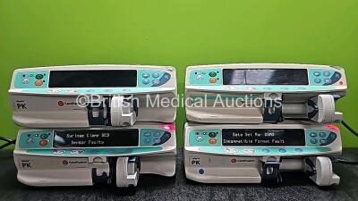 4 x Carefusion Alaris PK Syringe Pumps (2 x Power Up, 2 x Draw Power and Damaged Casing - See Photo)