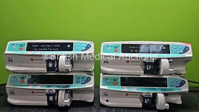 4 x Carefusion Alaris PK Syringe Pumps (2 x Power Up and 2 x Draw Power)