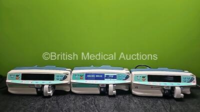 3 x Carefusion Alaris PK Syringe Pumps (1 x Powers Up and 2 x Draw Power)