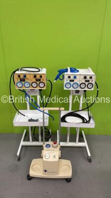 2 x Anetic Aid APT MK3 Tourniquets on Stands with Hoses and 1 x Therapy Equipment Ltd Suction Pump (Powers Up) - 2