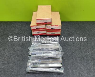 Approximately 60 x T-Over End 5 inch Dressing Forceps (New In Box - 12 Units Per Box)