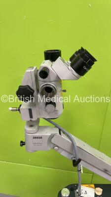 Zeiss OPMI 1-FC Colposcope with f170 Binoculars, 2 x 10x/22B Eyepieces and f300 Lens on Stand (Powers Up with Good Bulb - Light Source Cable Damaged - See Pictures) - 10