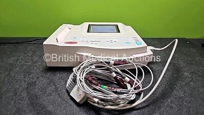 GE MAC 1200ST ECG Machine with 10 Lead ECG Lead (Powers Up and Damaged Cable - See Photo) *SN 550021045*