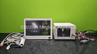 Mixed Lot Including 1 x iVY Cardiac Trigger Monitor 3000 with Lead (Powers Up) and 1 x Pulsion Medical Systems PiCCO2 Patient Monitor with 1 x ScvO2 Lead, 1 x CO Lead and 1 x AP Lead (Powers Up) *SN 0406338 / C088500155*