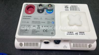 Mixed Lot Including 1 x Fisher & Paykel Healthcare MR850AEK Respiratory Humidifier Unit (Powers Up) 1 x Edwards Lifesciences EV1000DB Databox, 1 x Bair Hugger Breathing Tube, 1 x Unknown Controller (Damaged Buttons-See Photo) 5 x TENs Machine Connection C - 5