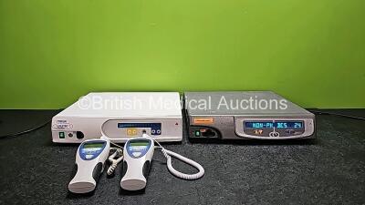 Mixed Lot Including 1 x Mitek VAPR 3 Electrosurgical Unit (Powers Up - Blank Screen), 1 x Gyrus Medical PlasmaKinetic Electrosurgical Generator Unit (Powers Up) and 2 x Welch Allyn SureTemp Plus Thermometers *SN 15102413 / 15492126 / 0420370 / 0120529*