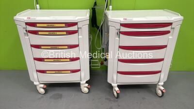 2 x Metro FlexLine Crash Trolleys - 2