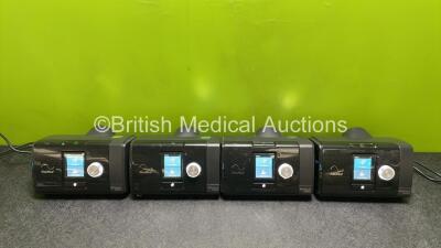 4 x ResMed AirSense 10 Autoset CPAP Units with 4 x Power Supplies (All Power Up, 2 x Missing Humidifier Chambers)