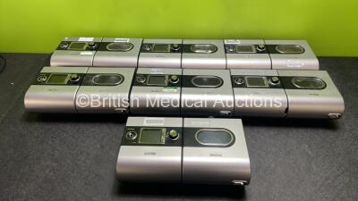 7 x ResMed S9 AutoSet CPAP Units with 7 x Resmed H5i Humidifier Chambers and 7 x Power Supplies (All Power Up, 1 x Damage to Casing - See Photos)