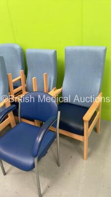 4 x Teal Patient Chairs and 1 x Waiting Room Chair *S/N NA* - 3