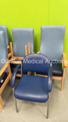 4 x Teal Patient Chairs and 1 x Waiting Room Chair *S/N NA* - 7