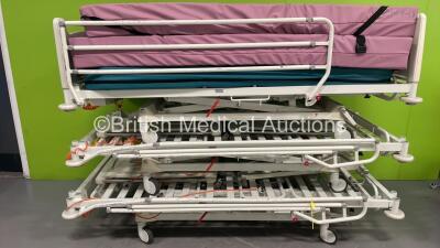 3 x Huntleigh Contura Electric Hospital Beds with Mattresses and Controllers (All Power Up) A/N FS0034079 / FS0034082 / FS0034087* - 2